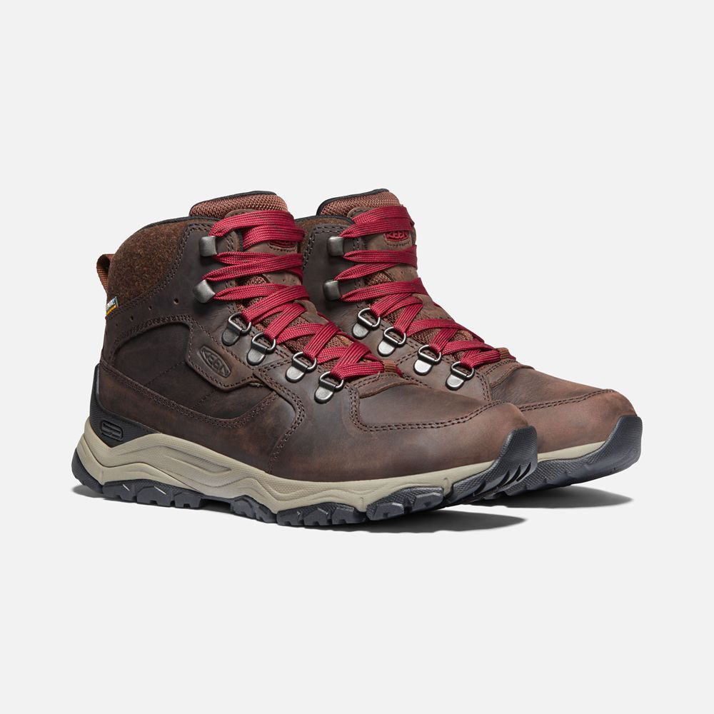 Bottes de Randonnée Keen Femme Rouge/Marron | Innate Cuir Waterproof | WUXGB-2460